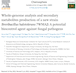 Whole-genome analysis and secondary metabolites production of a new strain Brevibacillus halotolerans 7WMA2: A potential biocontrol agent against fungal pathogens